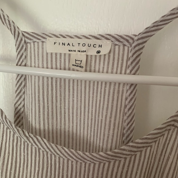 Final Touch Striped Front Tie Top - Picture 6 of 6